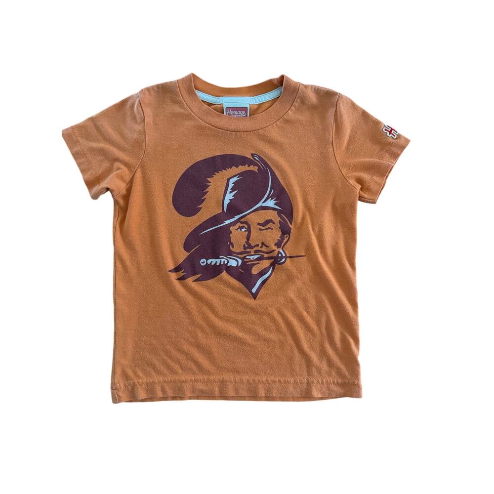 Homage Tampa Bay Buccaneers Throwback Logo Kids Toddler T-Shirt - Size: 4